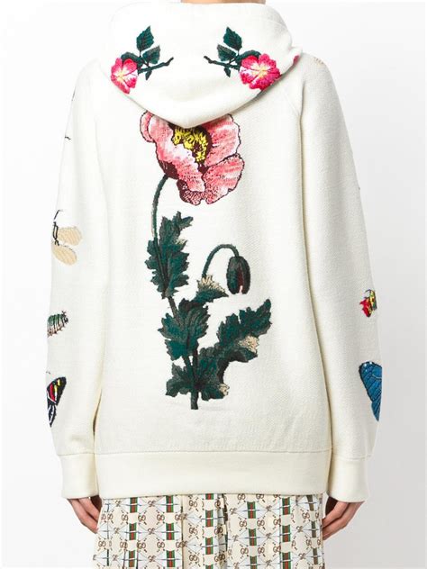 gucci embroidered hoodie|gucci oversized hoodie.